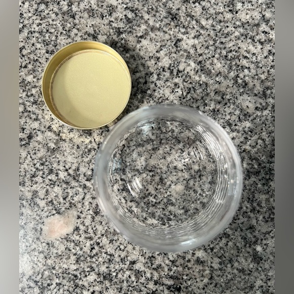 Rippled Glass Jar & Gold Lid - Picture 6 of 7